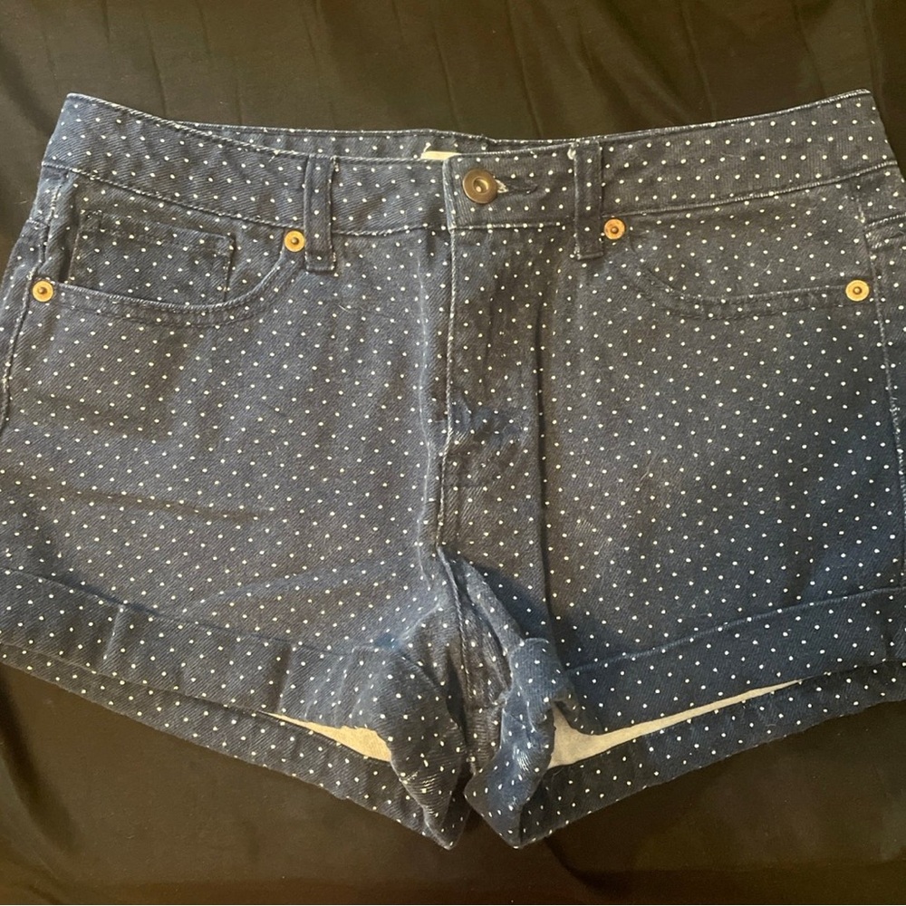 Polka Dot Jean Shorts